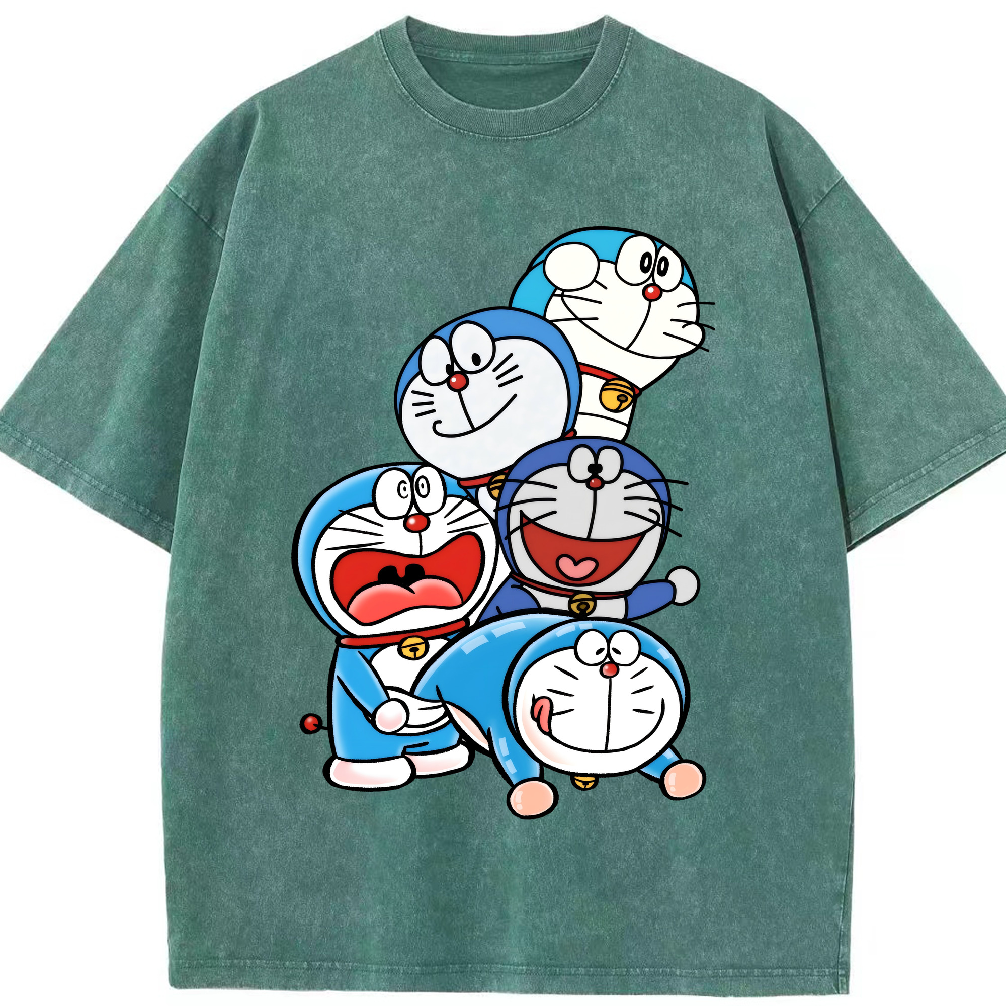 （画像用） ドラえもん Doraemon 綿100% ヴィンテージ風 半袖Tシャツ（フロントプリント）